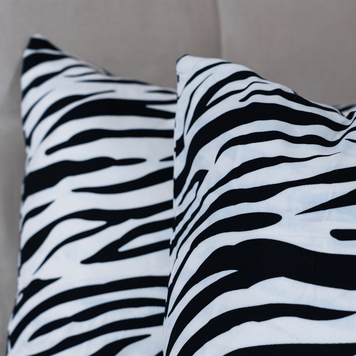 Zelesta Comfort Design Taie d'Oreiller Set de 2 - Zebra Skin