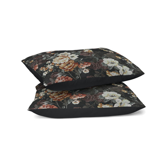 Zelesta Comfort Design Seamless Pillowcase Set Of 2 - Golden Age Flower Black