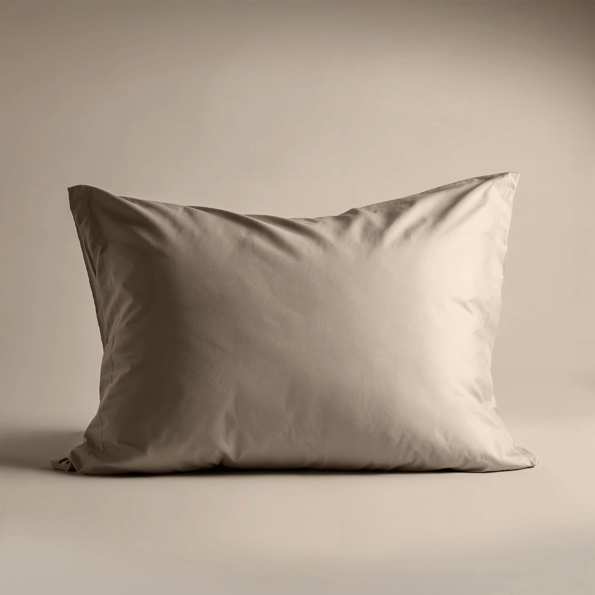 Zelesta Deluxe Uni Satin Coton Taie d'Oreiller Set de 2 - Brun Noyer