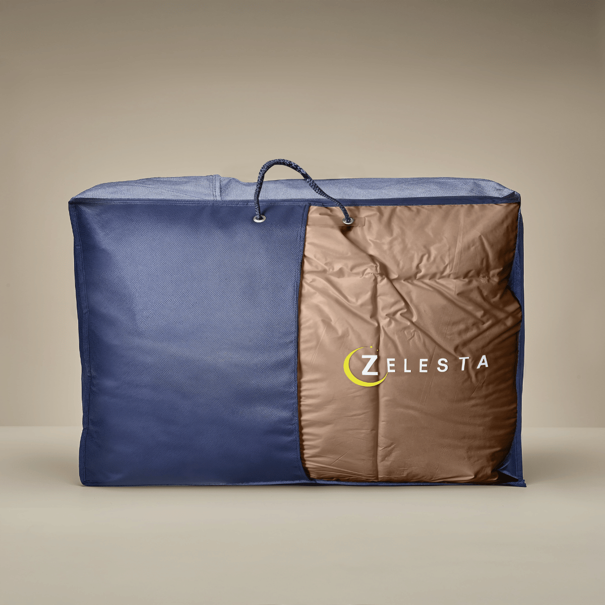 Couette Zelesta Deluxe Uni Satin Coton - Rouge Terre
