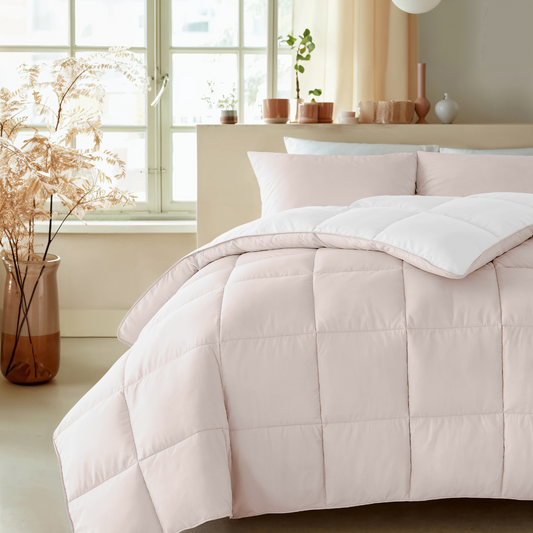Zelesta Deluxe Duo Bettdecke aus Perkal-Baumwolle – Seide & Creme