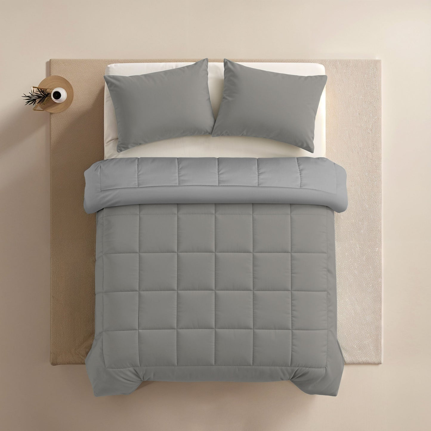 Taie d'oreiller Zelesta Comfort Duo - Gris