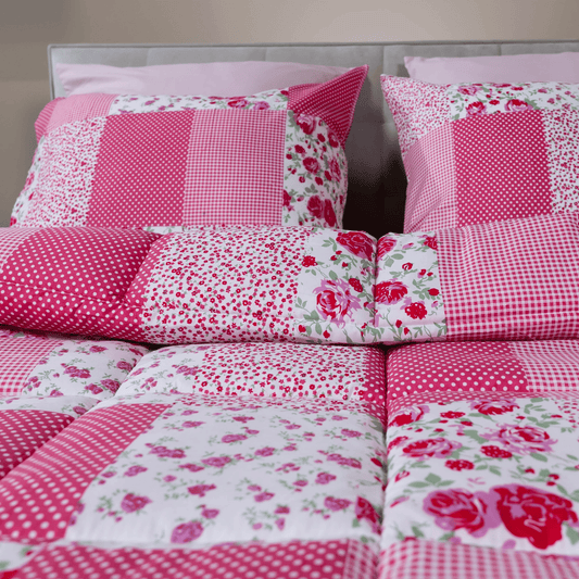 Zelesta Comfort Design Kissenbezug-Set von 2 - Patchwork Rosa