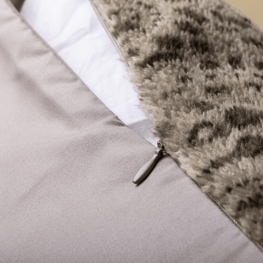 Zelesta Special Teddy Panther Kussensloop Set van 2 - Taupe