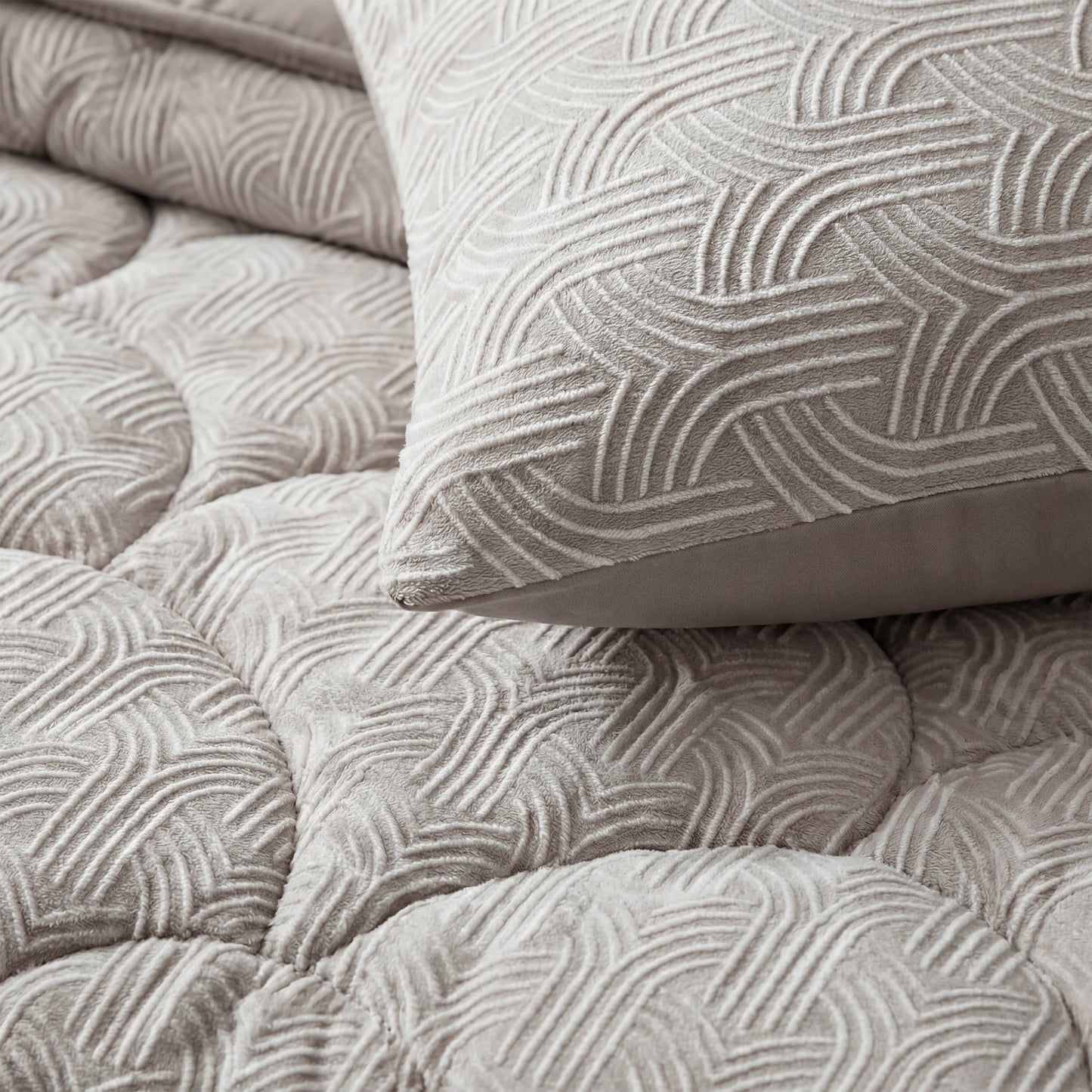 Zelesta Special Flanell Luxus Bettdecke – Taupe & Grau