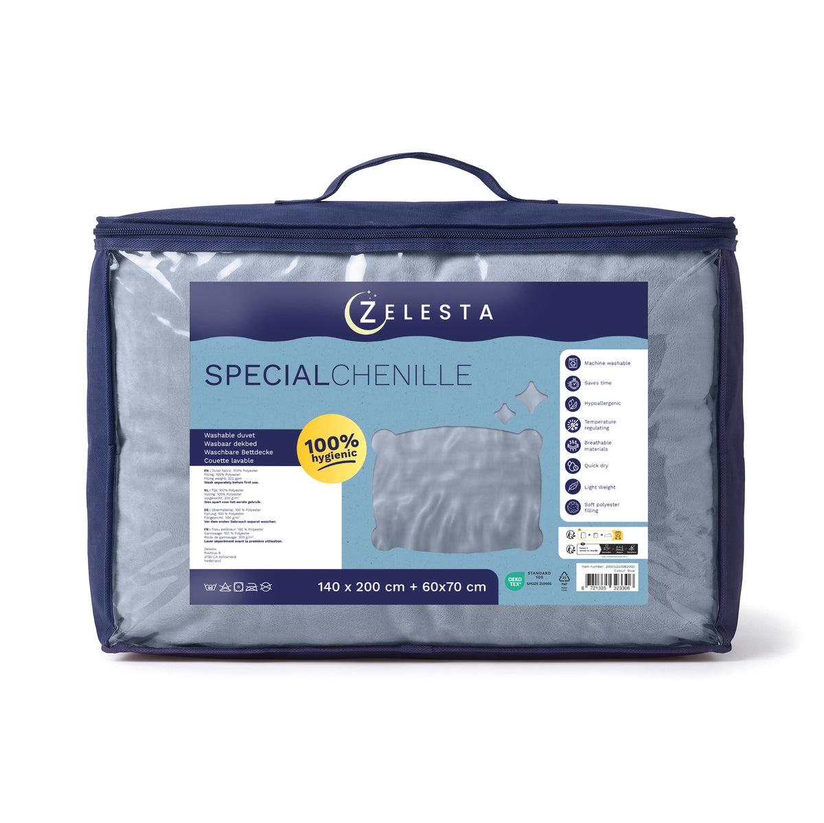 Zelesta Special Kids Chenille Bettdecke – Eisblau