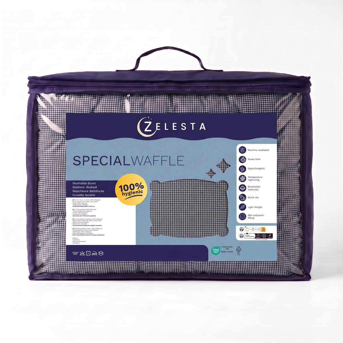 Zelesta Special Gaufrée en Percale Couette - Mix Bleu Marine