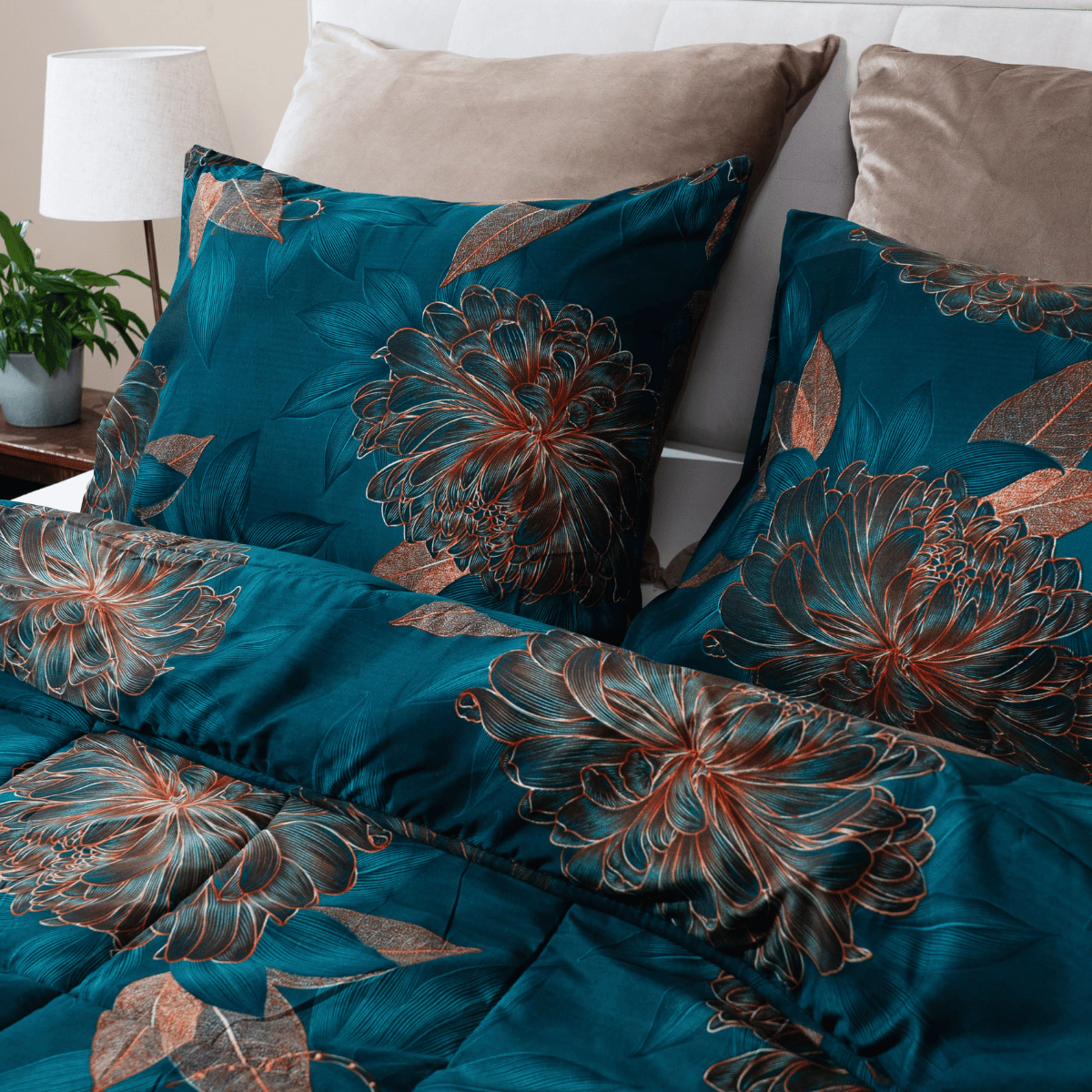 Zelesta Comfort Design Taie d'Oreiller Set de 2 - Royal Flowers
