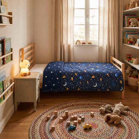 Zelesta Comfort Glow in the Dark Couette - Voyage spatial