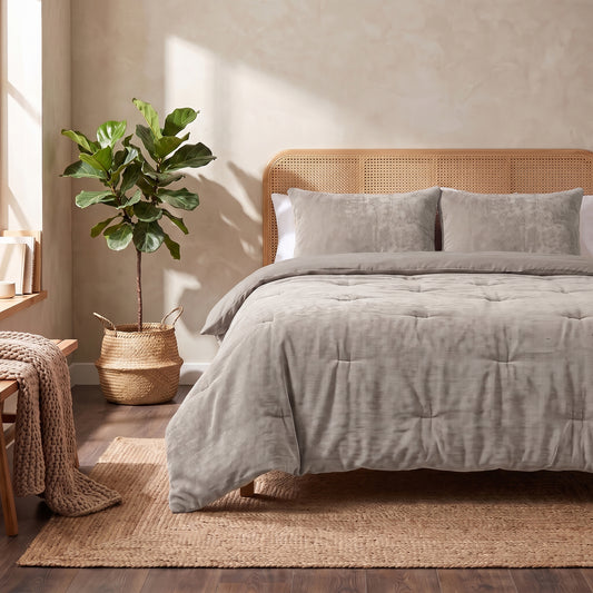 Zelesta Special Jersey Chenille Couette - Gris chaud