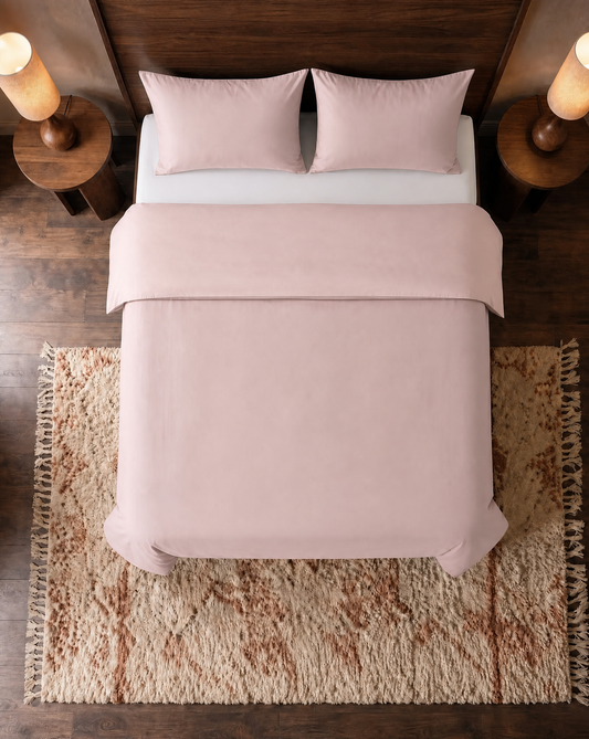 Zelesta Pure Uni Seamless Cotton Pillowcase Set Of 2 - Misty Rose