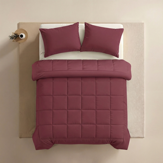 Zelesta Pure Uni Cotton Pillowcase Set Of 2 - Red