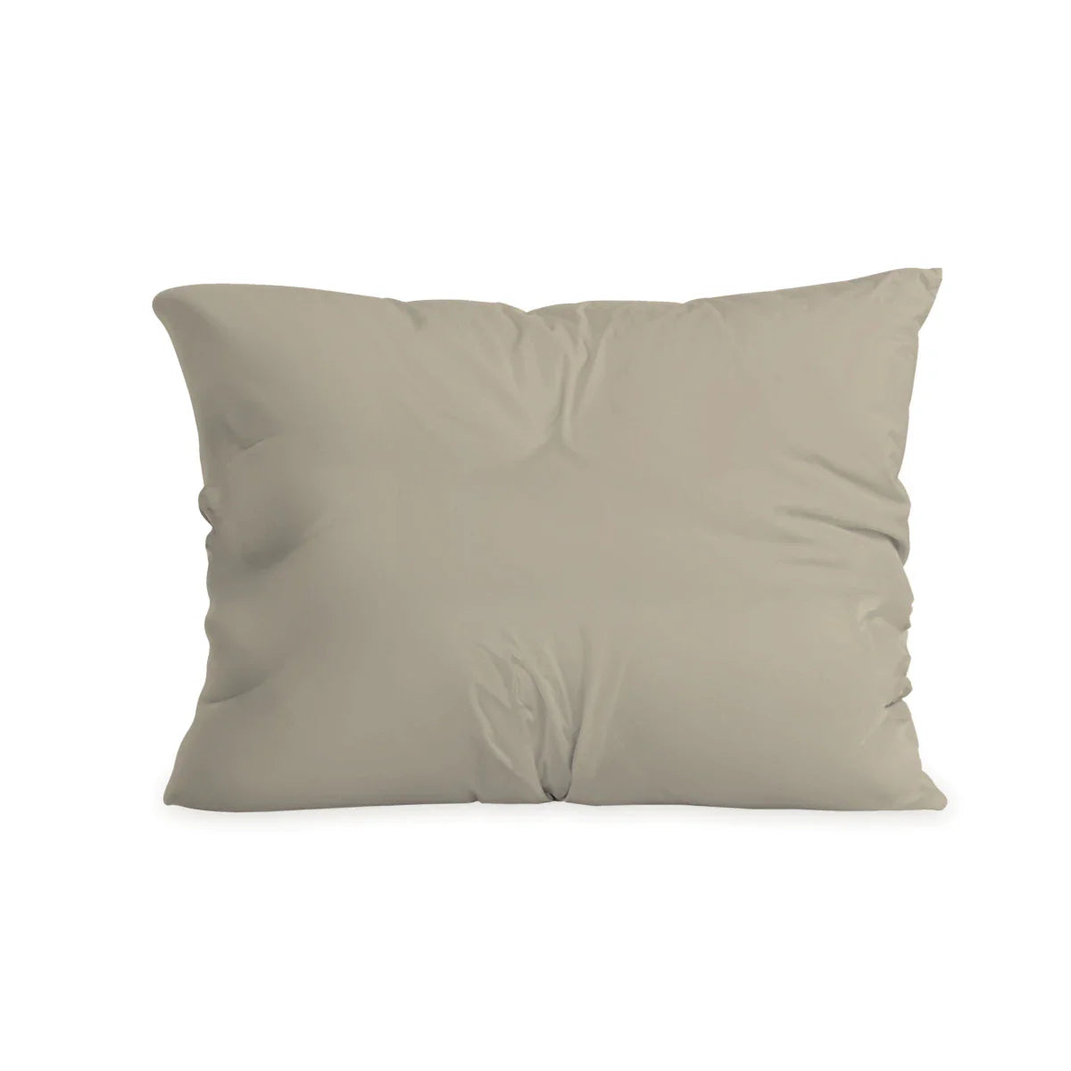 Ensemble de 2 taies d'oreiller Zelesta Pure Duo en coton - Gris chaud