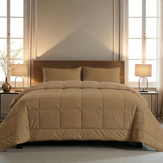 Zelesta Pure Uni katoenen zomerdekbed - Cacaobruin
