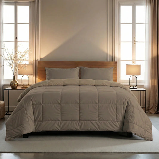 Zelesta Comfort Uni 4-seizoenen dekbed - Natuurlijk taupe