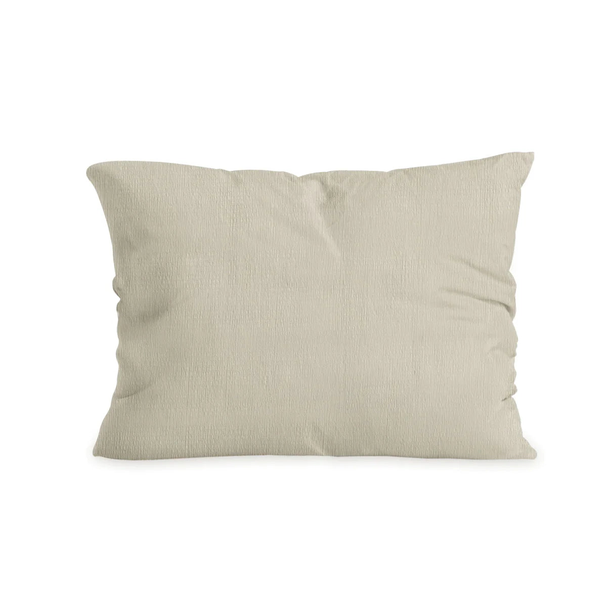 Ensemble de 2 taies d'oreiller Zelesta Special en seersucker - Beige lait d'amande