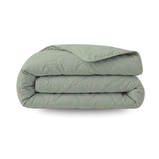 Zelesta Special Seersucker Zomerdekbed - Saliegroen