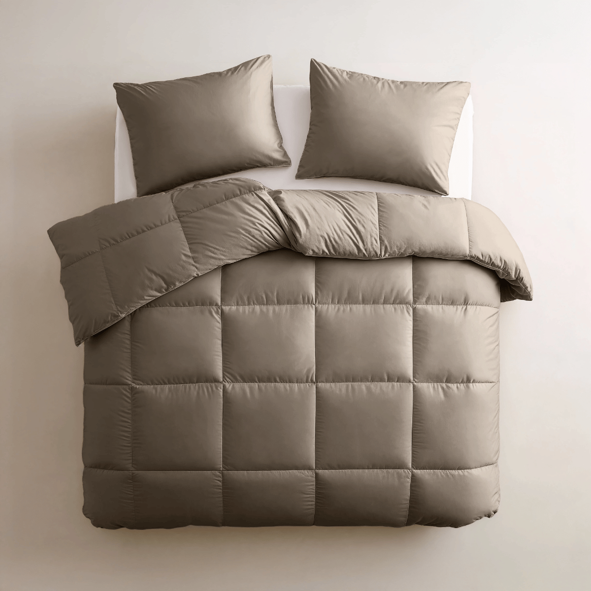Couette Zelesta Deluxe Uni Satin Coton - Brun Noix