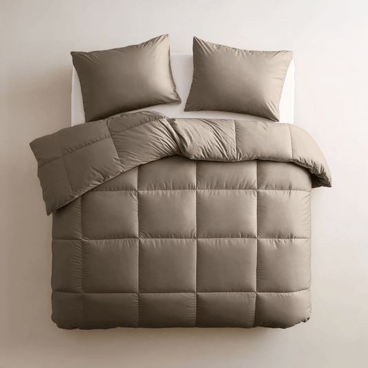 Couette Zelesta Deluxe Uni Satin Coton - Brun Noix