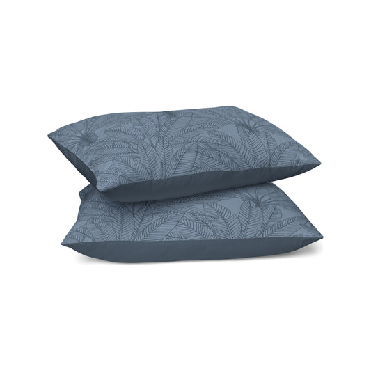 Zelesta Comfort Design Seamless Pillowcase Set Of 2 - Botanical Line Art Blue