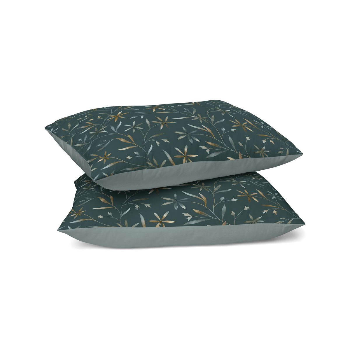 Taie d'Oreiller Zelesta Comfort Design Sans Coutures Lot de 2 - Delicate Floral Green