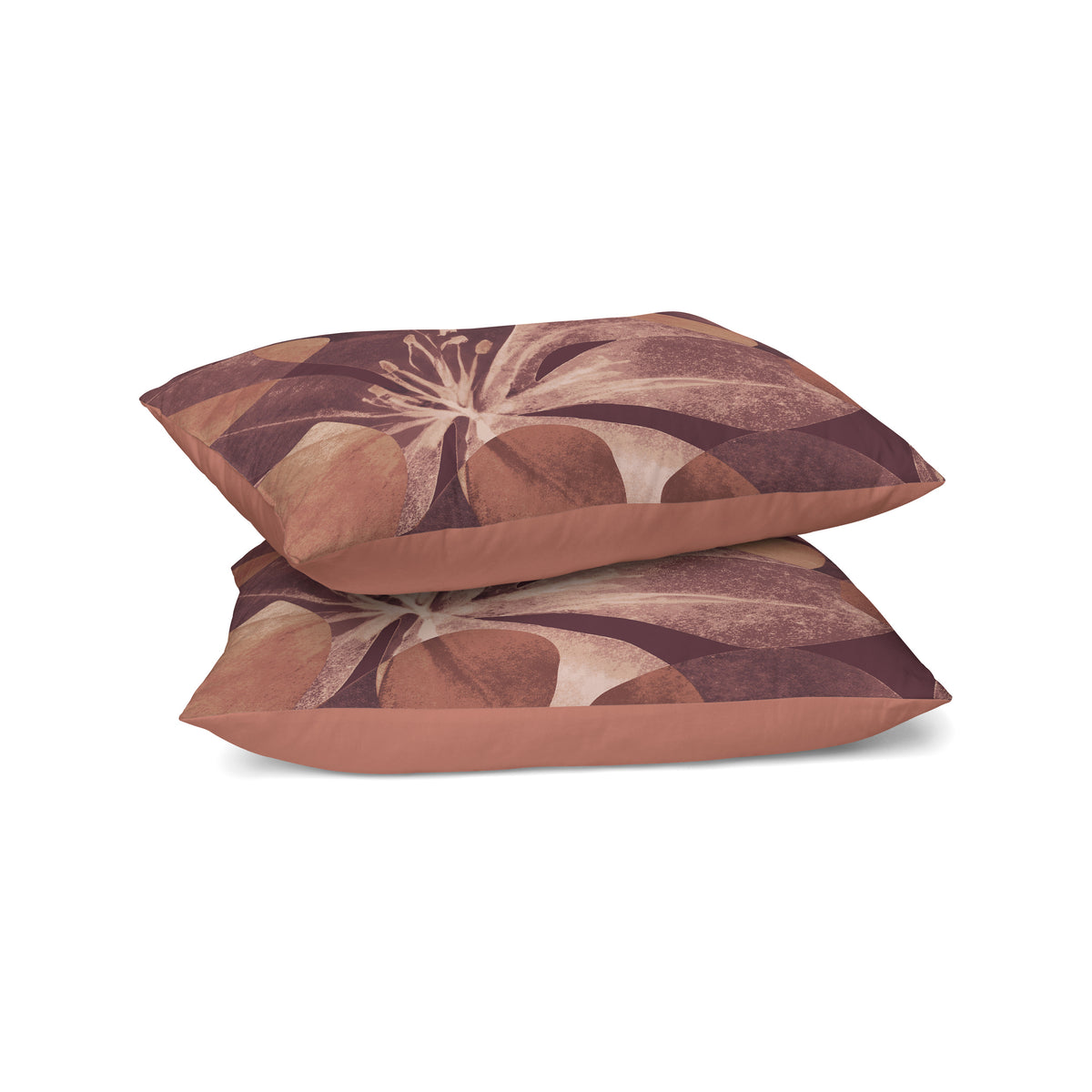 Zelesta Comfort Design Seamless Pillowcase Set Of 2 - Oversized Flower Blush Red