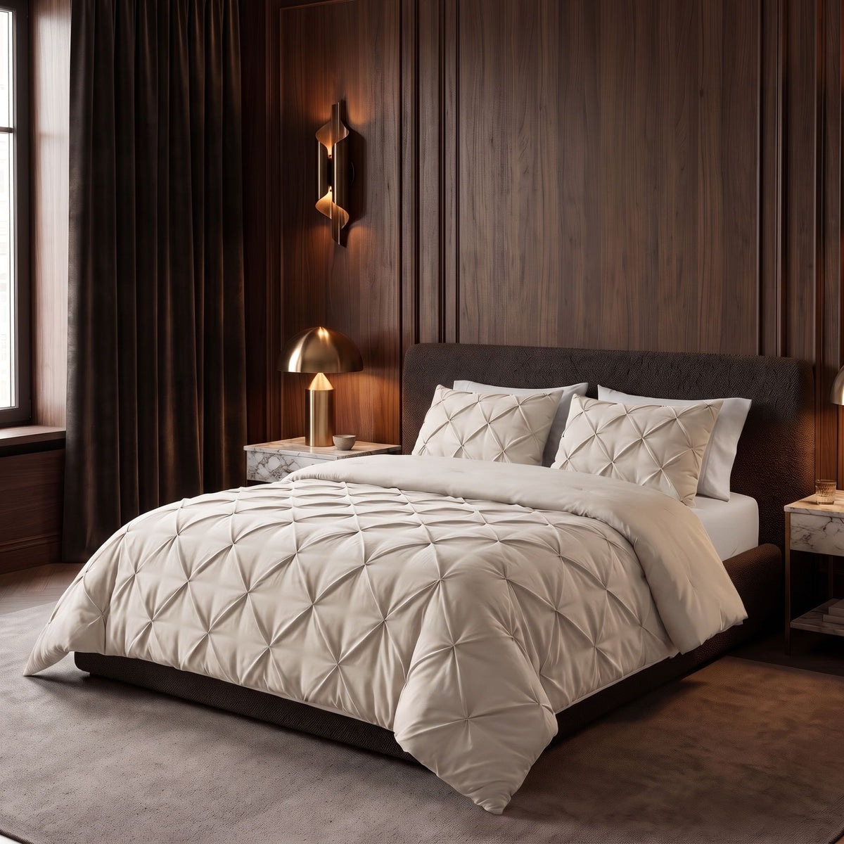 Zelesta Everyday Pintuck Duvet - White