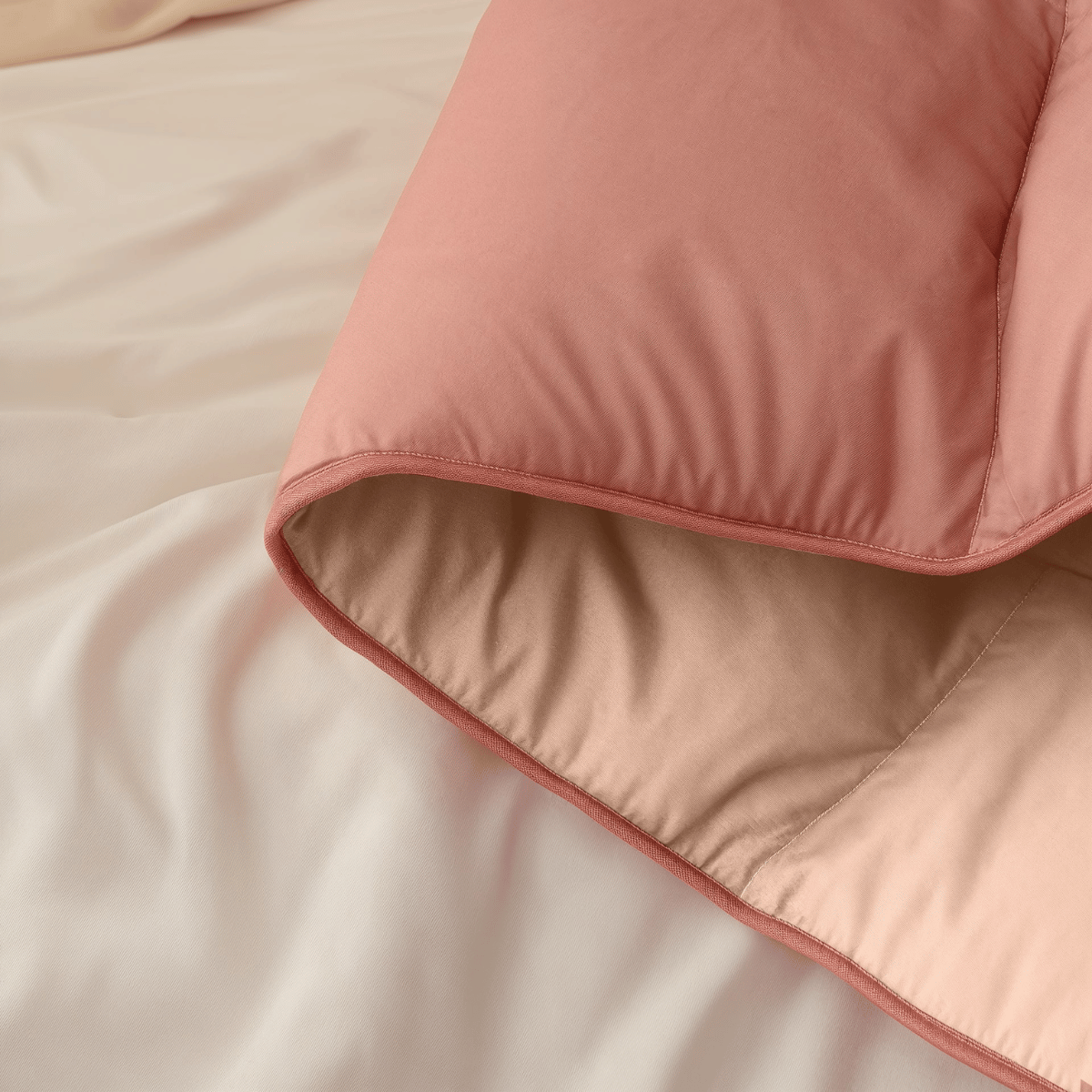 Couette Zelesta Deluxe Duo en coton percale - Saumon & Pêche