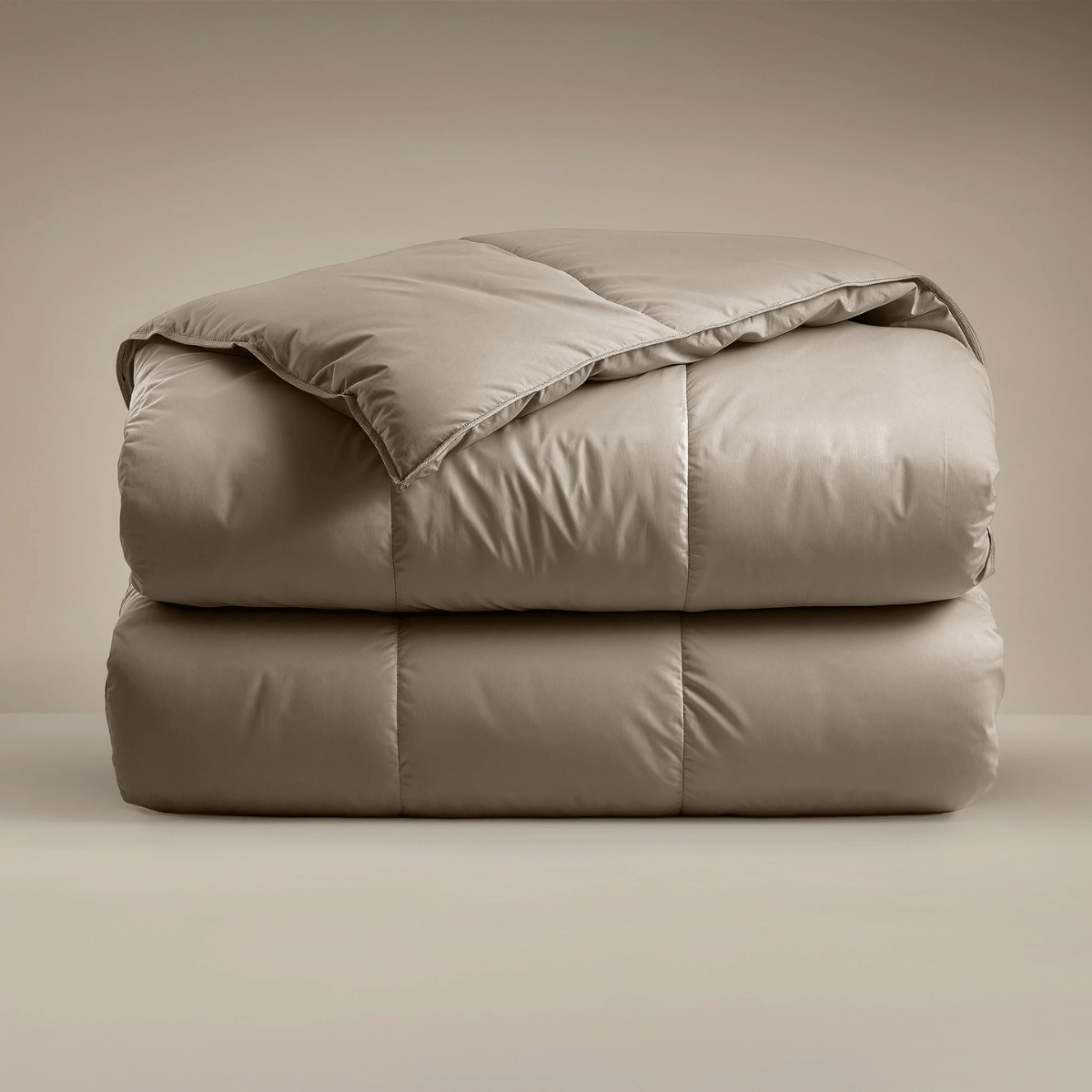 Couette Zelesta Deluxe Uni Satin Coton - Brun Noix