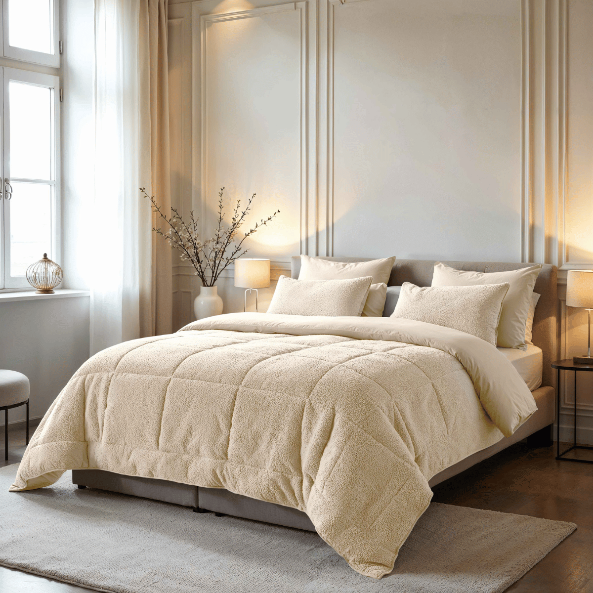 Couette spéciale Zelesta Teddy - Crème