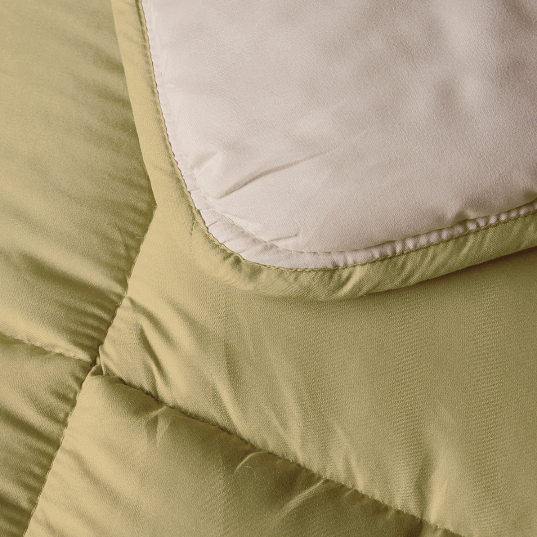 Couette Zelesta Comfort Kids - Crème et Vert Olive