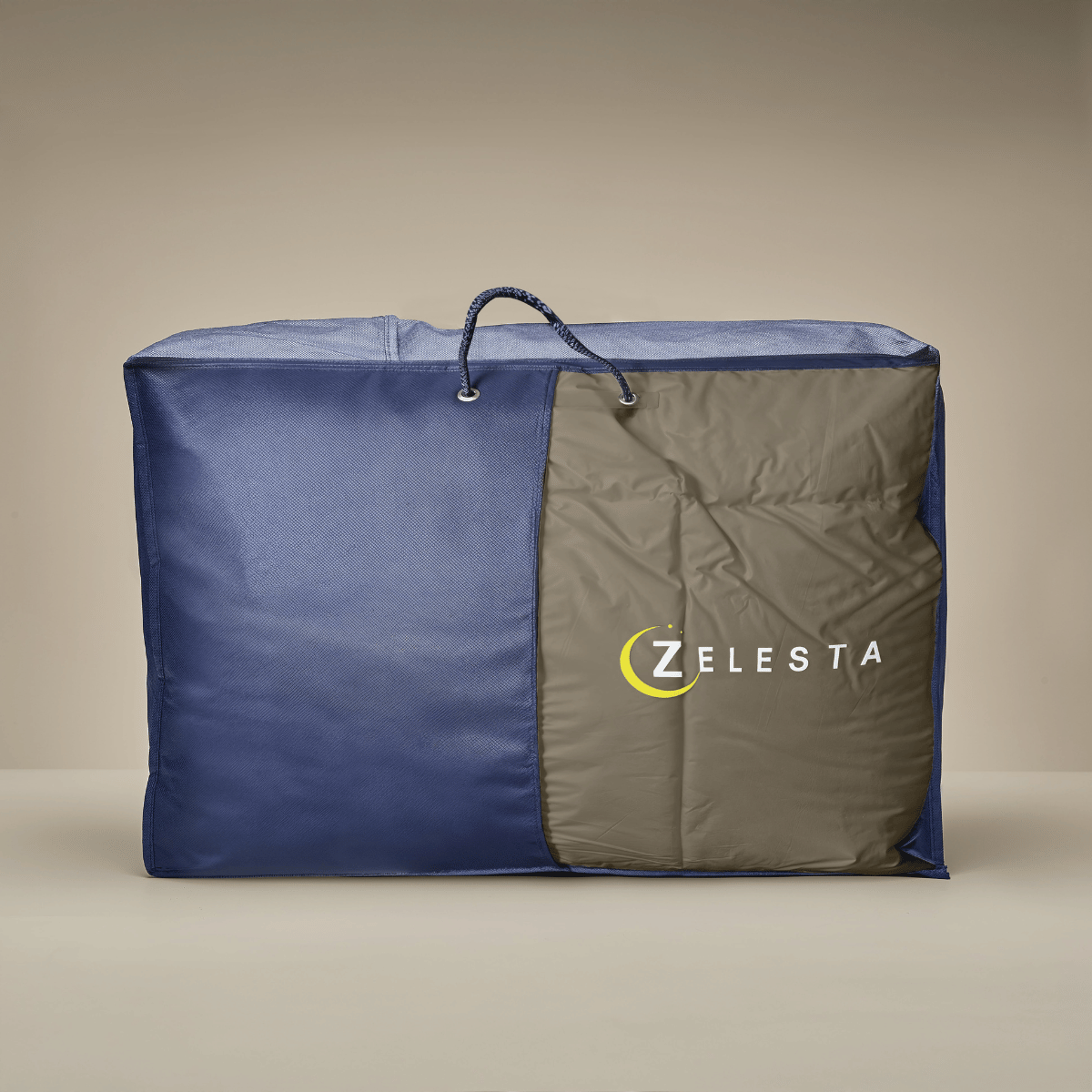 Couette Zelesta Deluxe Duo en coton percale - Taupe et crème