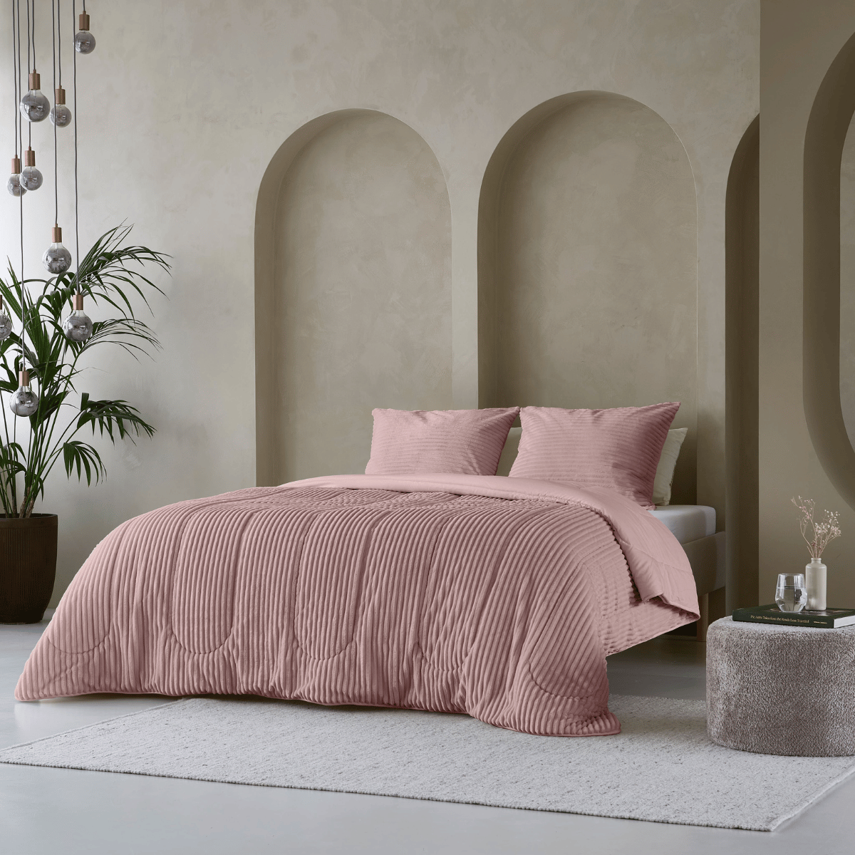 Couette Zelesta Special Teddy Groove - Vieux Rose
