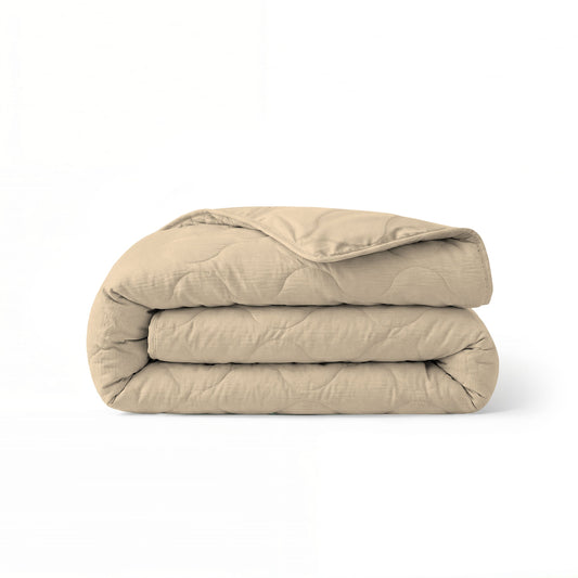 Couette d'été spéciale en mousseline Zelesta - Jaune beurre doux