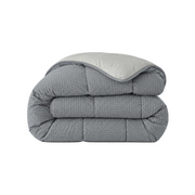 Zelesta Comfort Structure Seersucker Bettdecke - Grau & Hellgrau