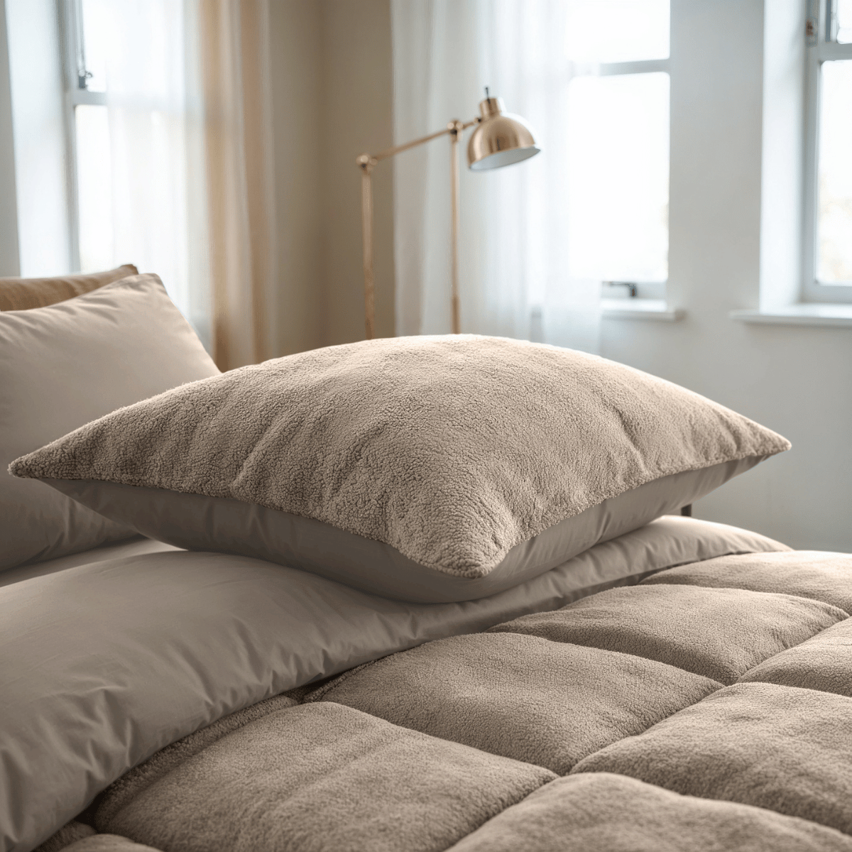 Couette spéciale Zelesta Teddy - Taupe
