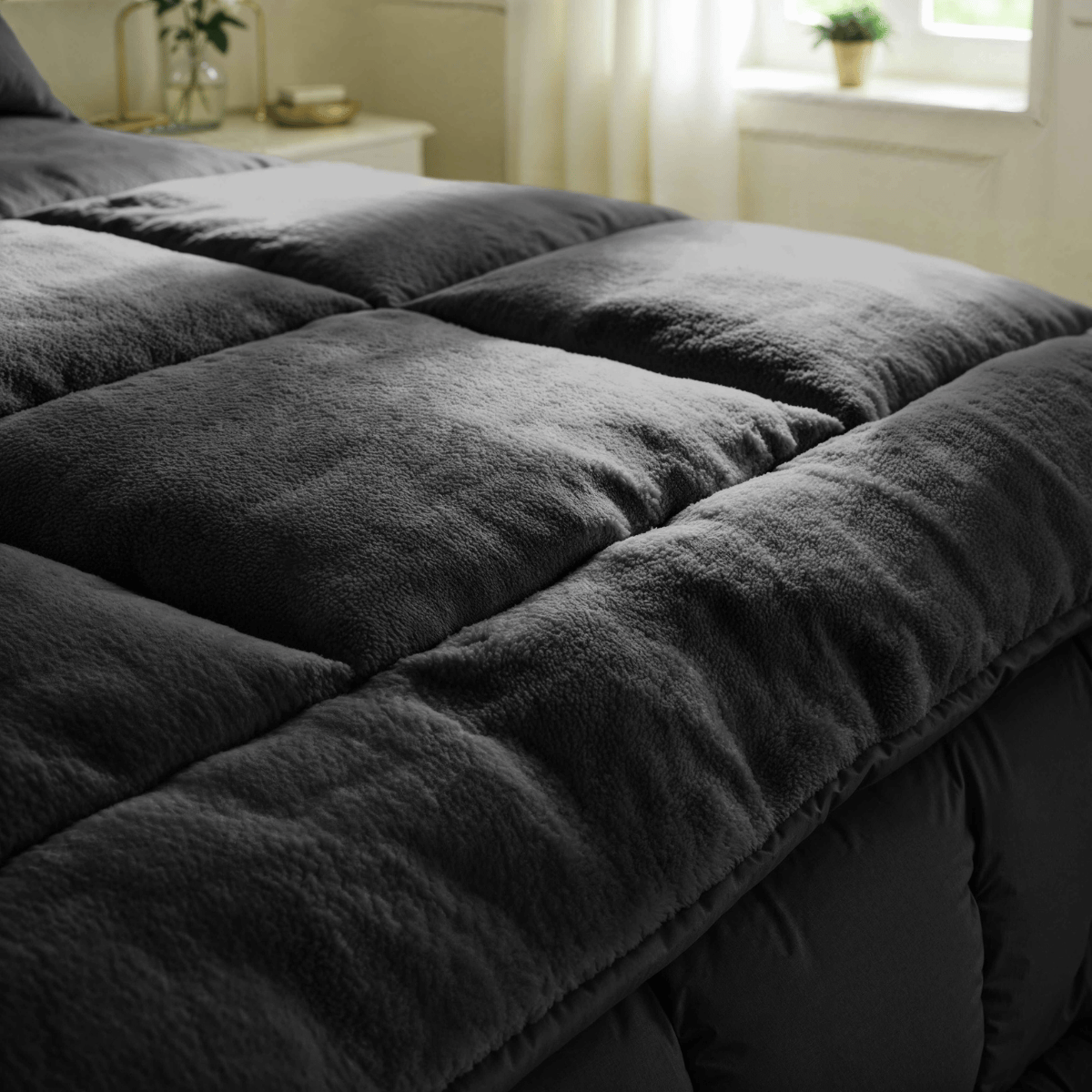 Couette spéciale Zelesta Teddy - Anthracite