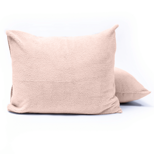Ensemble de 2 taies d'oreiller Zelesta Teddy - Rose