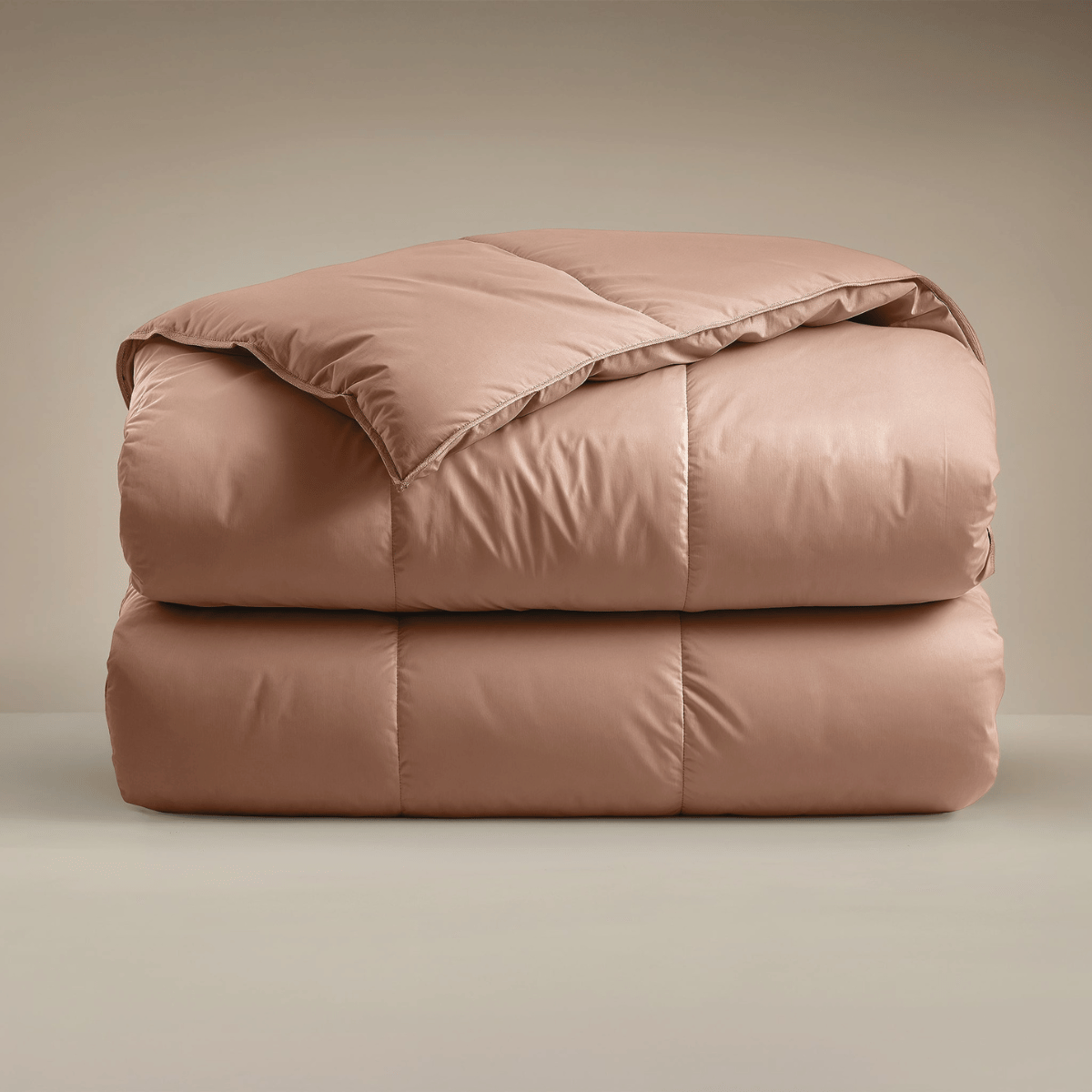 Couette Zelesta Deluxe Uni Satin Coton - Rouge Terre