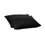 Zelesta Comfort Uni Taie d'Oreiller Set de 2 - Noir