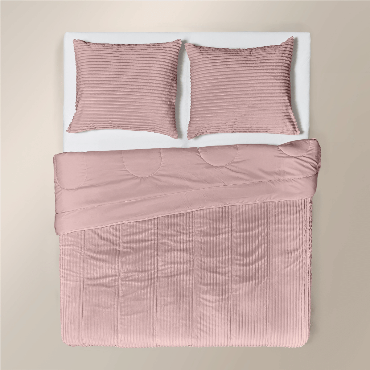 Couette Zelesta Special Teddy Groove - Vieux Rose
