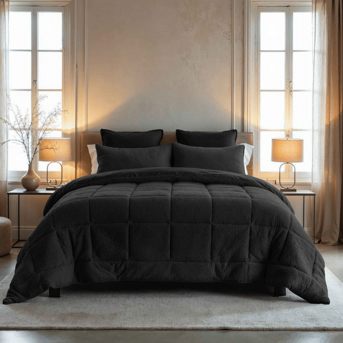 Couette spéciale Zelesta Teddy - Anthracite
