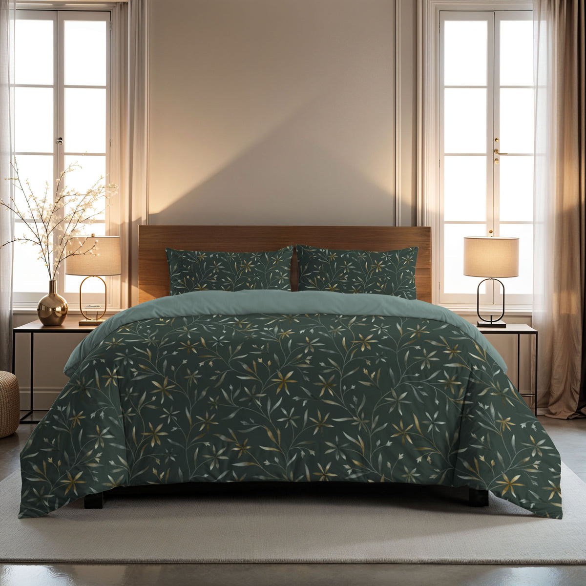 Zelesta Comfort Design Seamless Duvet - Delicate Floral Green