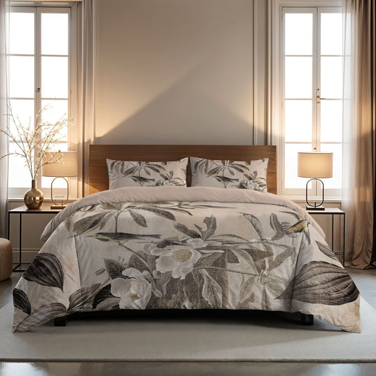Zelesta Comfort Design Seamless Duvet - Vintage Birds Sand