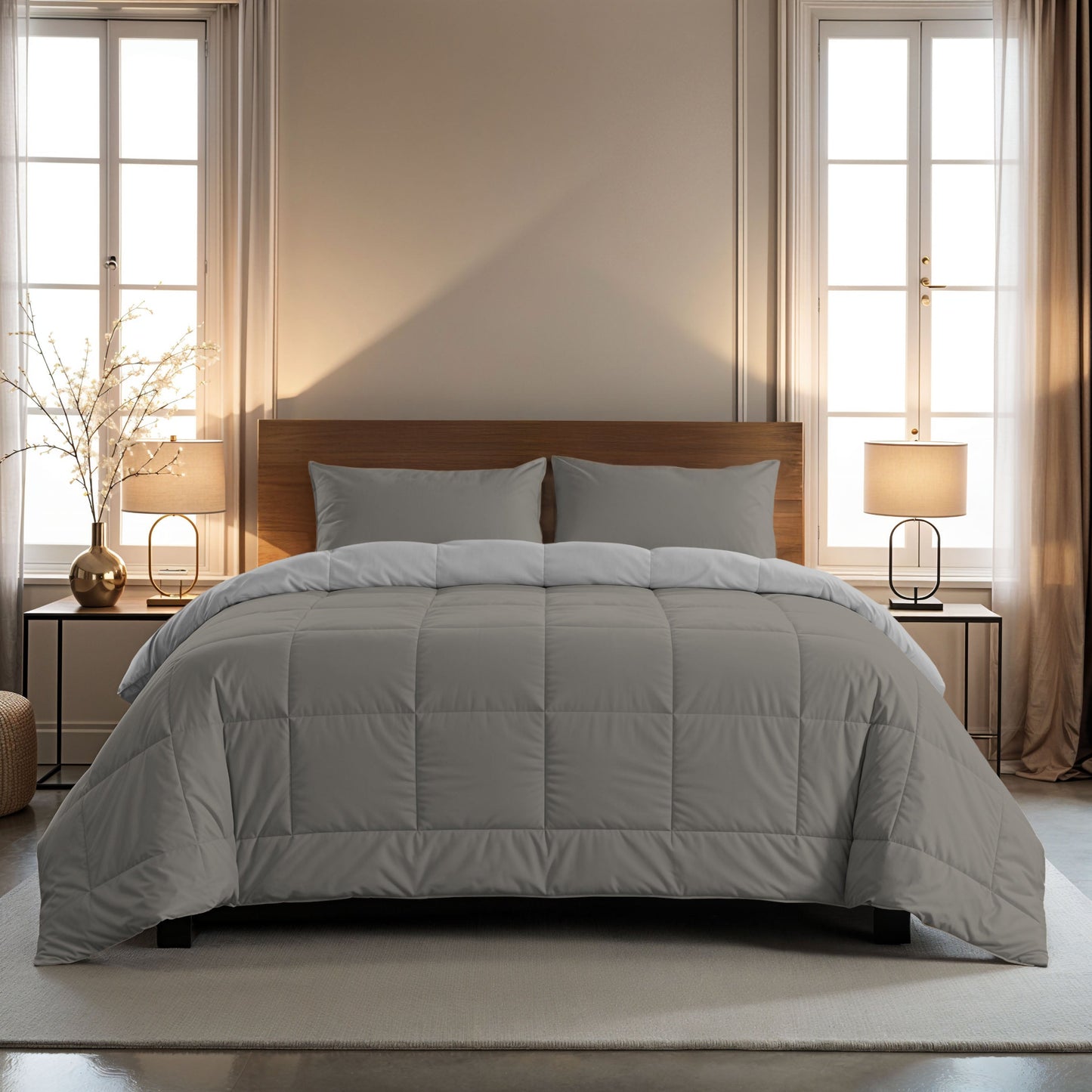 Duvet Zelesta Comfort Duo - Gris et Gris Doux