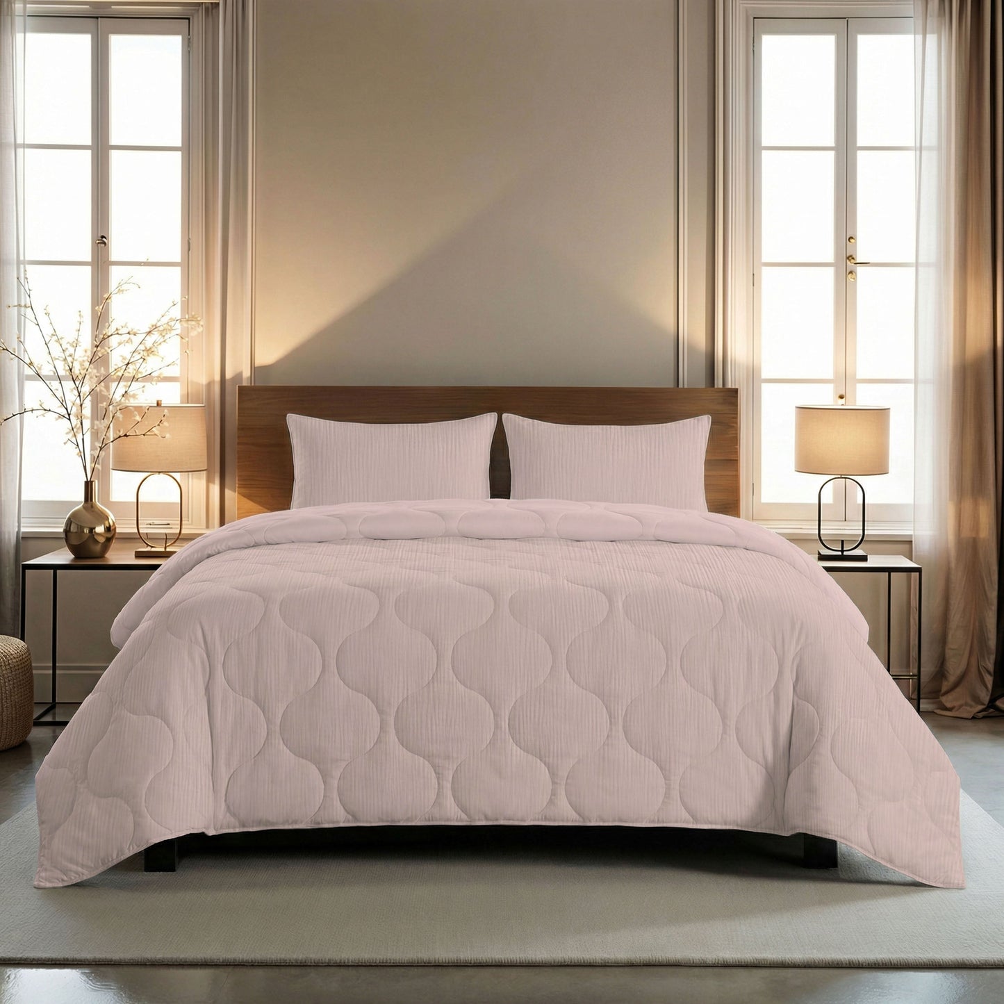 Couette d'été spéciale en mousseline Zelesta - Rose doux