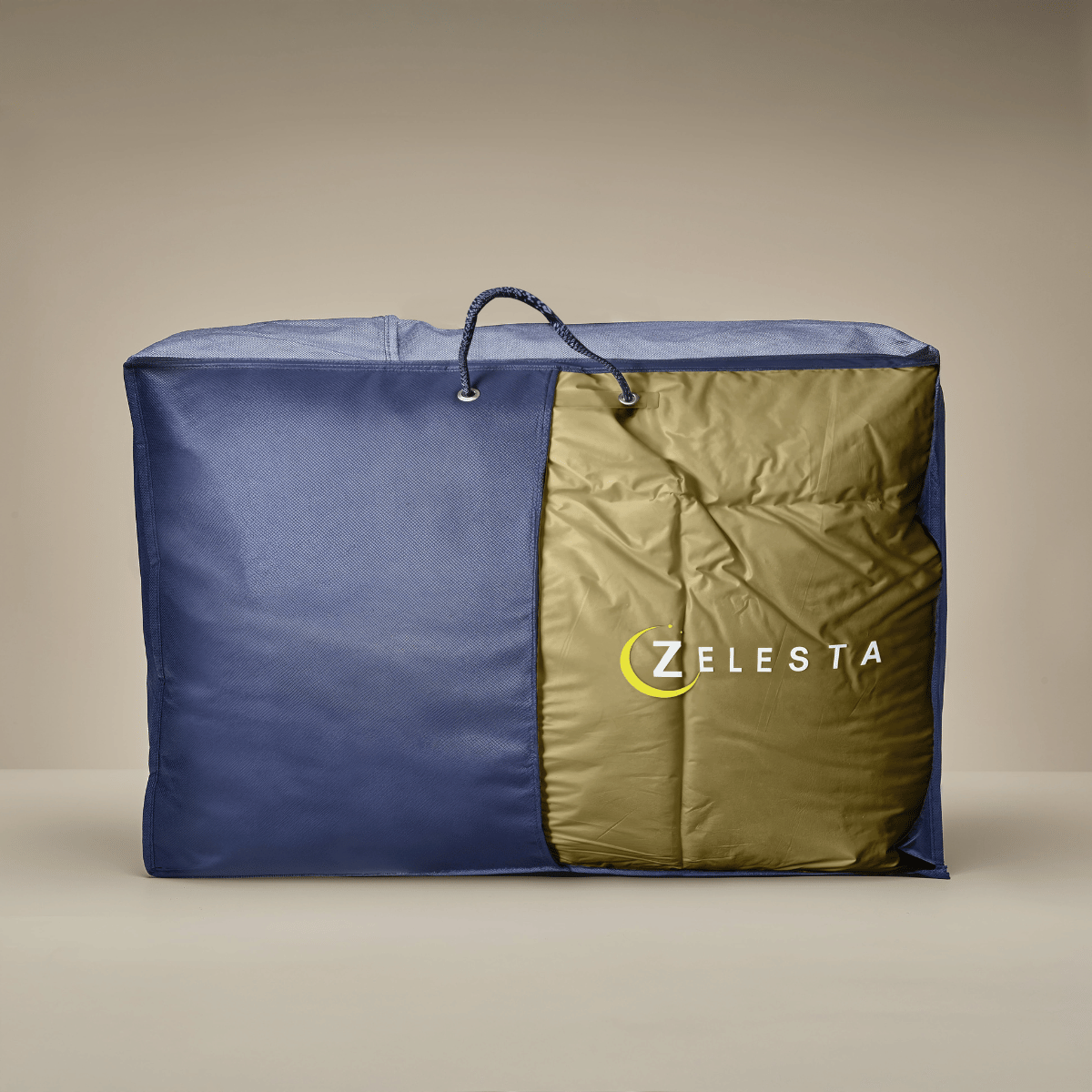 Couette Zelesta Deluxe Uni Satin Coton - Jaune Ocre
