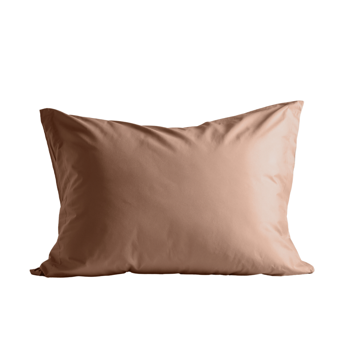 Zelesta Deluxe Uni Satin Coton Taie d'Oreiller Set de 2 - Rouge Terre