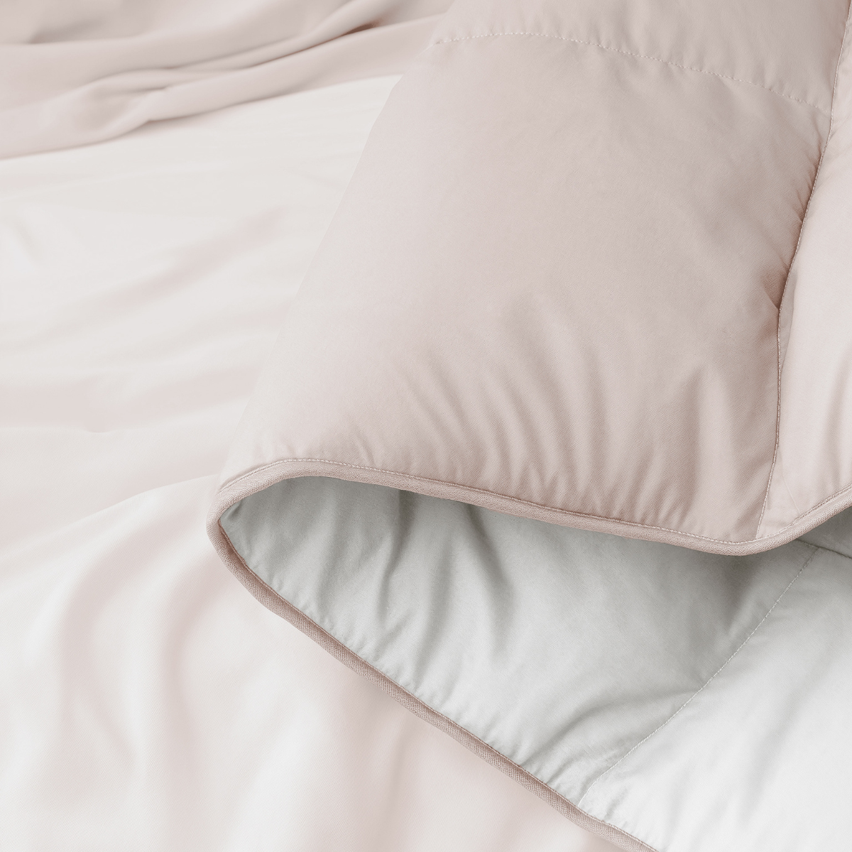 Couette Zelesta Deluxe Duo en coton percale - Soie et crème