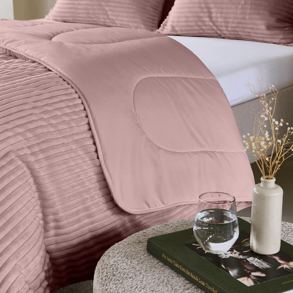 Couette Zelesta Special Teddy Groove - Vieux Rose